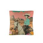 Baha Ranch Retro Pop Western Ride Cowgirl Pillow Case Made in America - Qu!rk Boutique