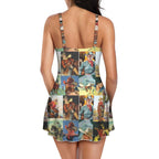 Baha Ranch Vintage Cowboy Skirted Swimsuit - Qu!rk Boutique