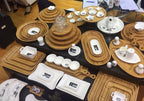 Bamboo Round 2 Section Platter 10" inch | For Appetizers / Barbecue / Burger Sliders - Qu!rk Boutique