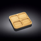 Bamboo Square Divided Dish / Bento box 8.5" inch X 8.5" inch - Qu!rk Boutique