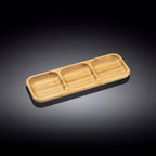 Bamboo Divided Dish 13" inch X 4.5" inch Bento box | 32.5 X 11.5 Cm - Qu!rk Boutique