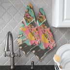 Retro Pop Western set of 2 Kitchen Dish Towels Made in America - Qu!rk Boutique