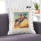 Baha Ranch Stamped Rodeo 2 Velvety Soft Pillow Case Made in America - Qu!rk Boutique