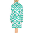 Turquoise Aztec Women's Western Bath Robe - Qu!rk Boutique