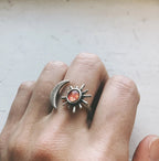 Sun and Moon Sculptural Statement Ring - Qu!rk Boutique