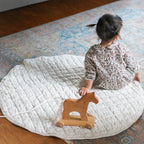 Quilted Play Mat - Natural Chambray - Qu!rk Boutique