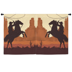 Desert Cowboy Curtains 52"x63" (2-Piece) Made in America - Qu!rk Boutique