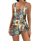 Baha Ranch Vintage Cowboy Skirted Swimsuit - Qu!rk Boutique