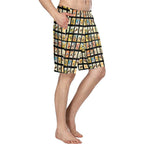 Vintage Cowboy Collage Western Men's Swim Trunk Shorts - Qu!rk Boutique