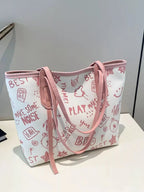 Graffiti Print Casual Tote Bag - Qu!rk Boutique