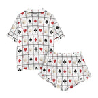 Baha Ranch Vegas Gambling Satin Ruffle Pajama Set - Qu!rk Boutique