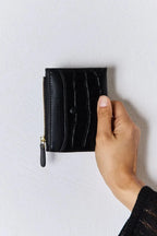 💙 David Jones Texture Vegan Leather Mini Wallet - Qu!rk Boutique