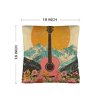 Baha Ranch Retro Pop Western Pink Guitar Pillow Case Made in America - Qu!rk Boutique