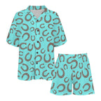Baha Ranch Turquoise Horseshoe Women's Pajama Set Made in America - Qu!rk Boutique