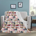 Danilo Painted Cowgirl Collage Throw Blanket 60" x 80 Made in America - Qu!rk Boutique