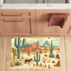 Desert Oasis Kitchen Floormat Kitchen Mat 32"x20" Made in America - Qu!rk Boutique