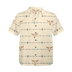 Baha Ranch Barbwire Aztec Hawaiian Shirt Made in America - Qu!rk Boutique