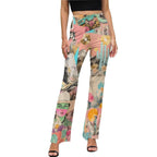 Baha Ranch Retro Pop Western Collage Flare Pants - Qu!rk Boutique