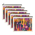 Printed Cactus Cosmetic Bag Pack of 5 Made in America