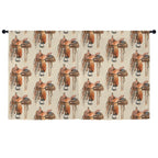 Saddle Print Window Curtain Drapes 52"x63" Made in America - Qu!rk Boutique