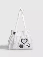 Polka Dot Heart Shoulder Bag - Qu!rk Boutique
