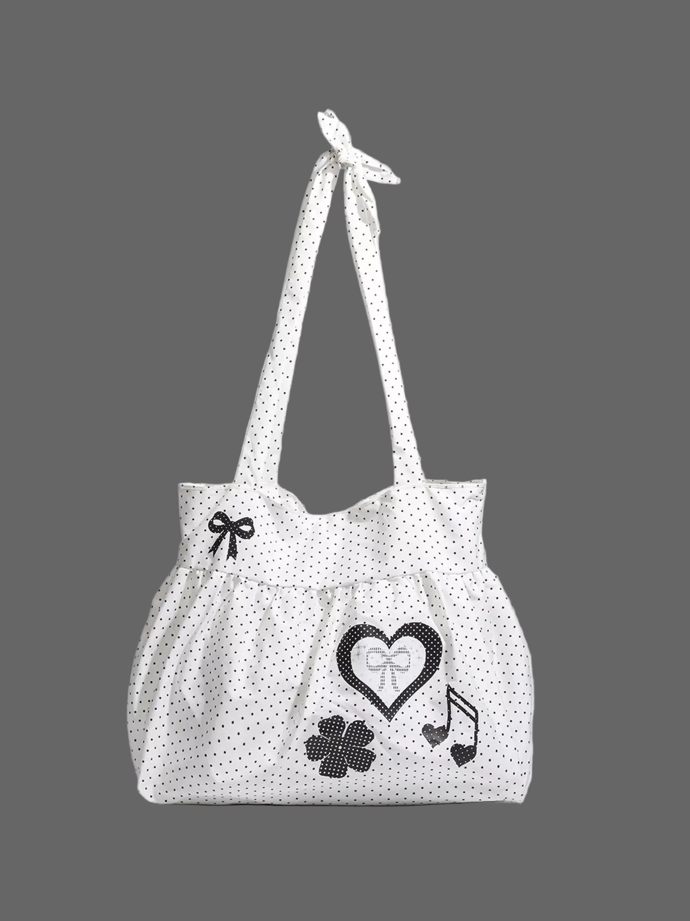 Polka Dot Heart Shoulder Bag