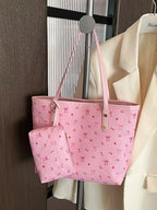 Printed Tote Shoulder Bag with Pouch - Qu!rk Boutique