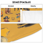 Vintage Cowboy Collage Western Curtains 52" x 63" Made in America - Qu!rk Boutique