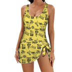 Baha Ranch Cowgirl Graphics Skirted One Piece Swim Suit - Qu!rk Boutique