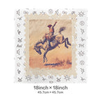 Baha Ranch Stamped Rodeo Cowboy Velvety Soft Pillow Case Made in America - Qu!rk Boutique