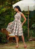 Woodland Vintage Dress in Cream - Qu!rk Boutique