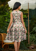 Woodland Vintage Dress in Cream - Qu!rk Boutique
