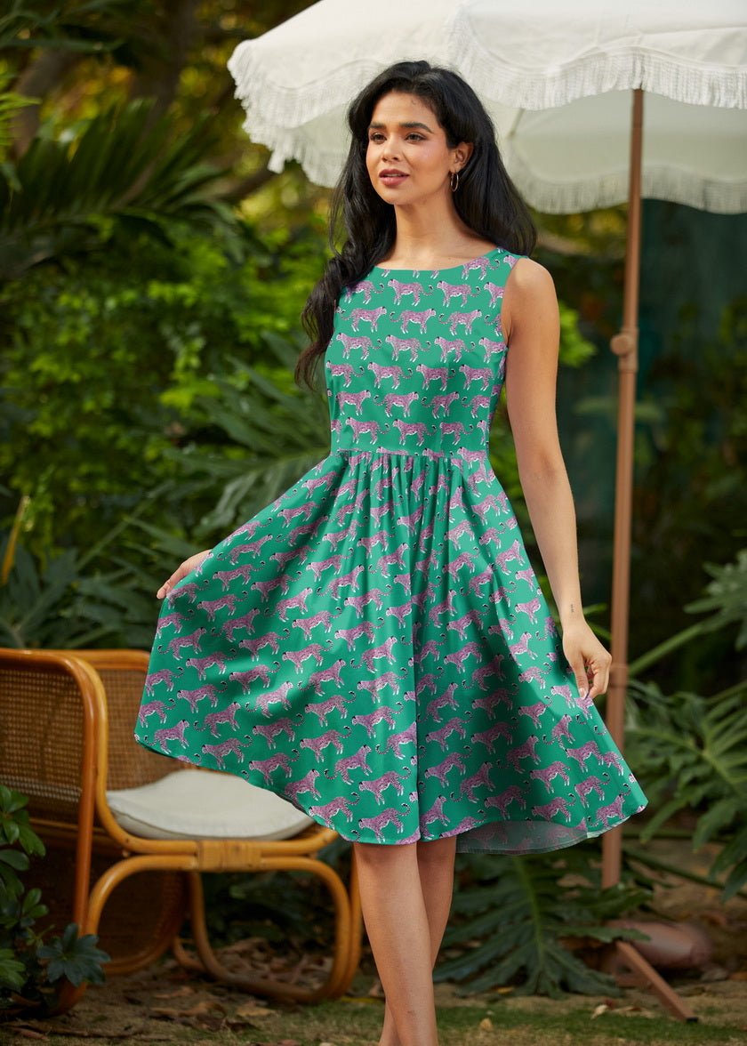 Leopard Vintage Dress - Qu!rk Boutique