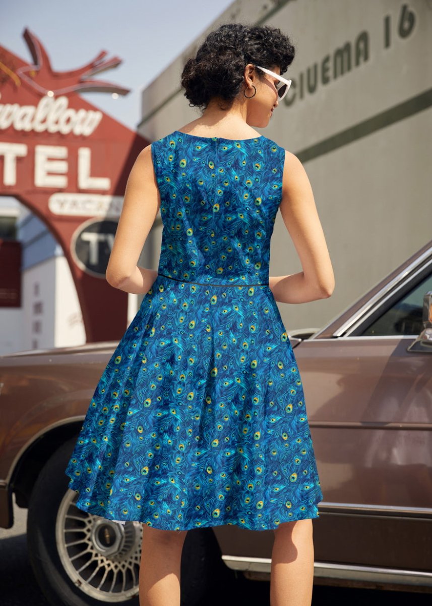 Elizabeth Dress in Peacock - Qu!rk Boutique