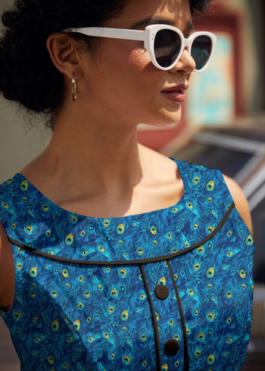 Elizabeth Dress in Peacock - Qu!rk Boutique