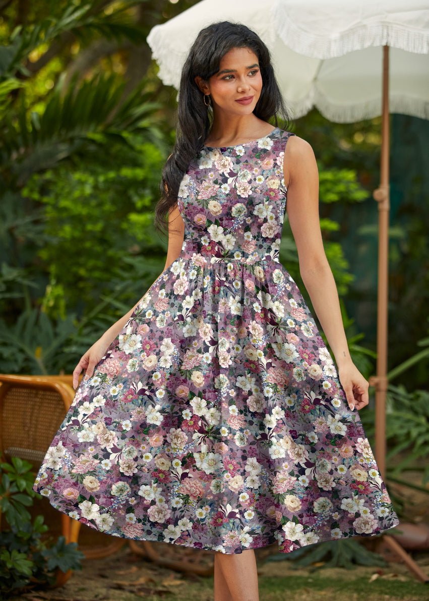 Floral Midi Dress - Qu!rk Boutique