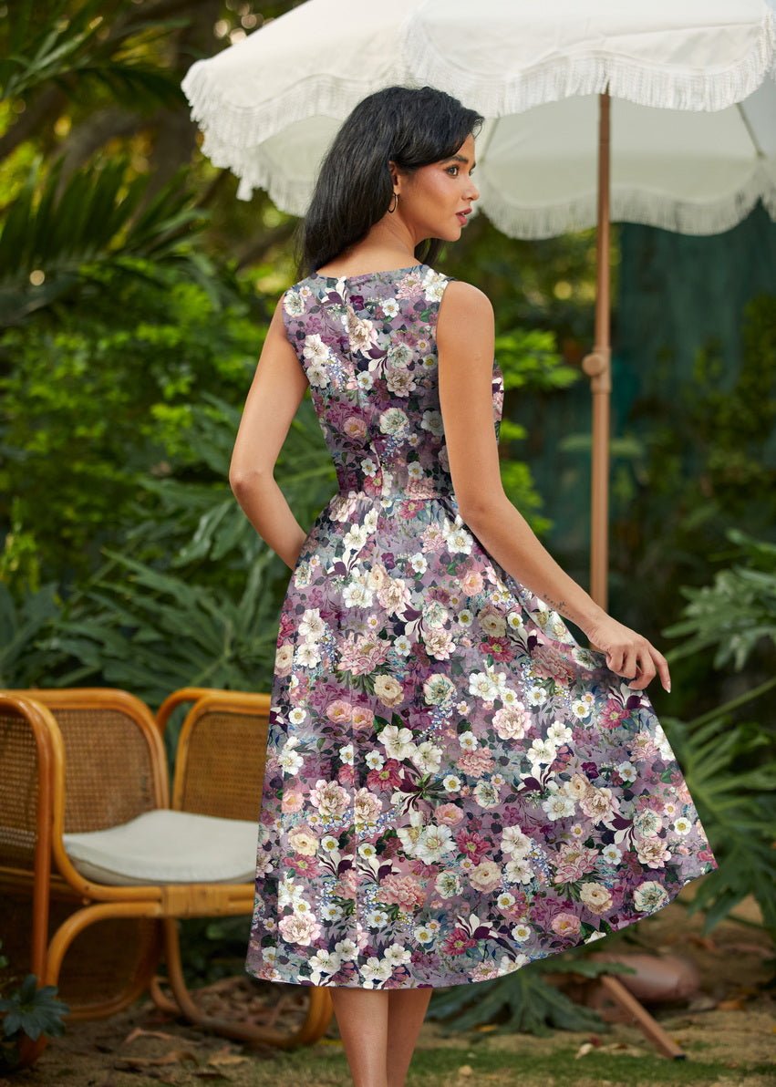 Floral Midi Dress - Qu!rk Boutique