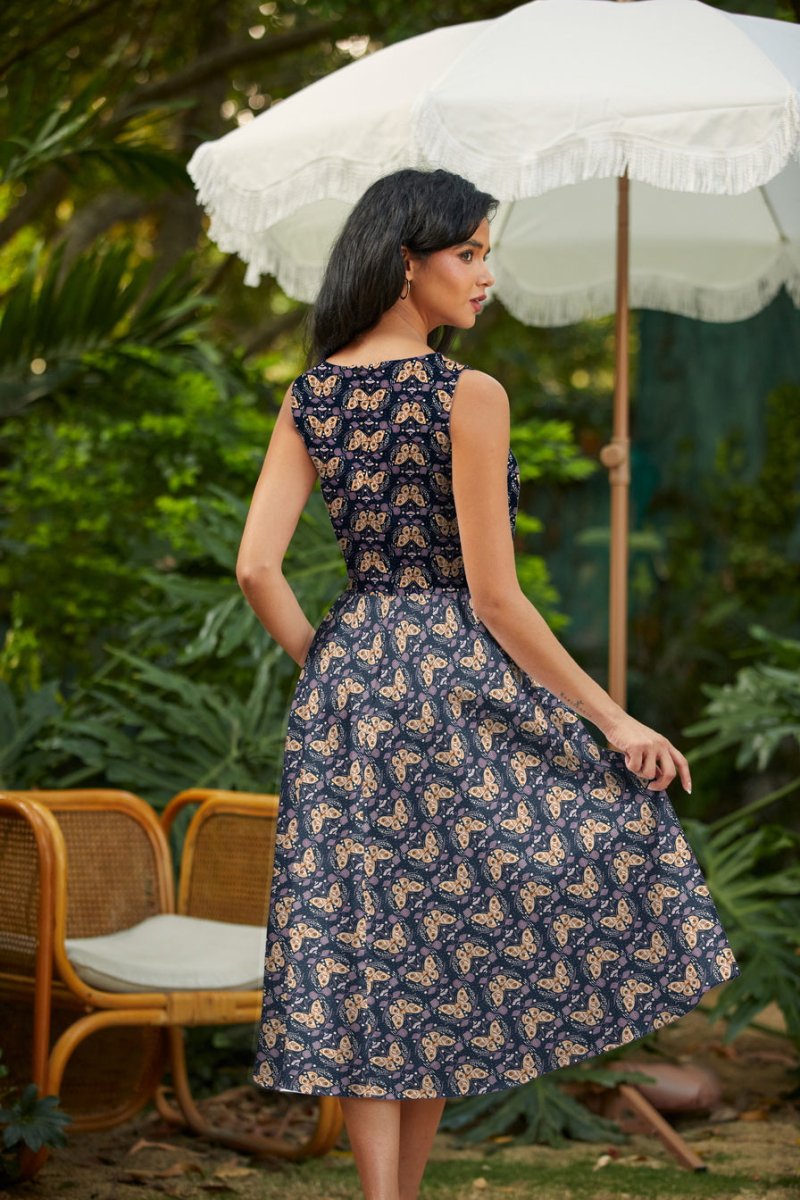 Moth Midi Dress - Qu!rk Boutique