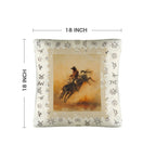 Baha Ranch Vintage Rodeo Stamp Throw Pillow Made in America - Qu!rk Boutique