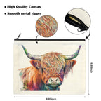 Watercolor Highland Cosmetic Bag Pack of 5 Made in America - Qu!rk Boutique
