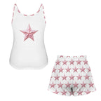 Baha Ranch Bridesmaid Pajama Lounge Tank Shorts Set Made in America - Qu!rk Boutique