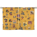 Vintage Cowboy Collage Western Curtains 28" x 40" Made in America - Qu!rk Boutique