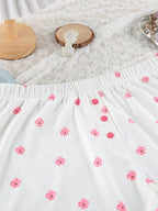 In Bloom Ribbed Lounge Set - Qu!rk Boutique