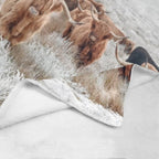 Highland Cow Throw Blanket Ultra-Soft Micro Fleece Blanket 60" x 80" Made in America - Qu!rk Boutique