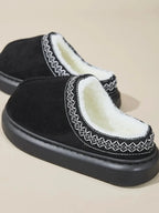 💙 Faux Fur Suede Platform Slippers - Qu!rk Boutique