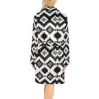 Black Aztec Women's Western Bath Robe - Qu!rk Boutique