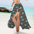 Baha Ranch Orange Aztec Beach Coverup Skirt - Qu!rk Boutique