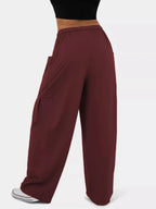 High-Waisted Drawstring Wide-Leg Pants - Qu!rk Boutique
