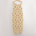 Baha Ranch Floral Horse Western Country Girl Overalls Jumpsuit - Qu!rk Boutique