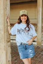 Saddled Horses Graphic Tee - Qu!rk Boutique